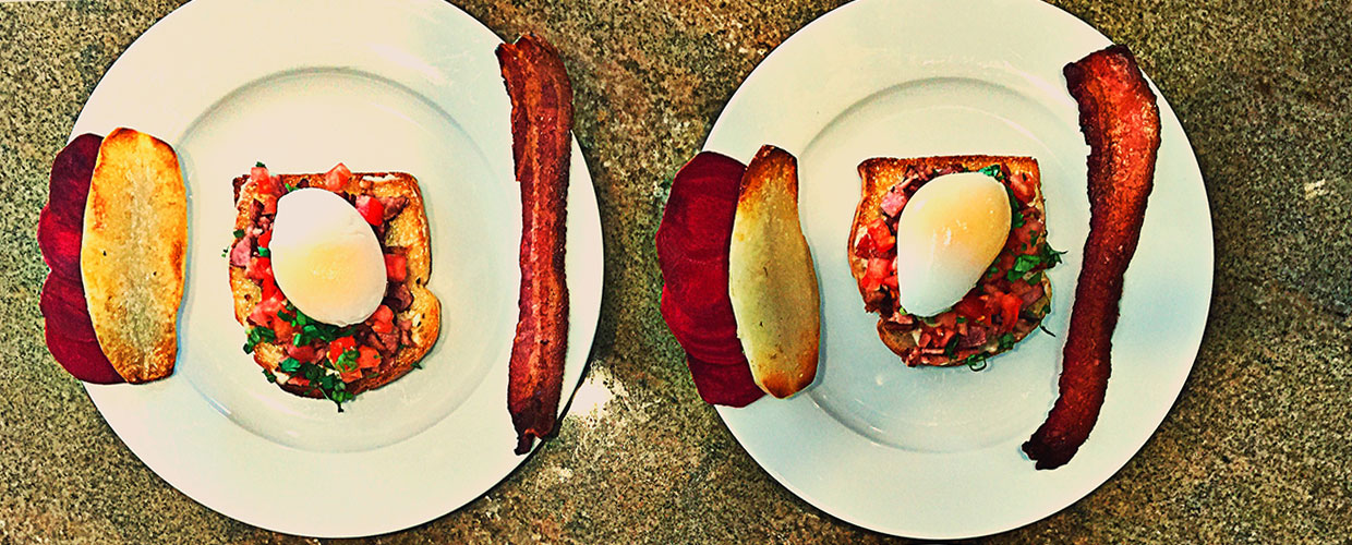 Sous vide on a plate