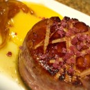 Foie Gras. Clementines Sweet and Spicy Sous Vide Sauce. Citrus Confit. Red Wine Aztec Sea Salt.
